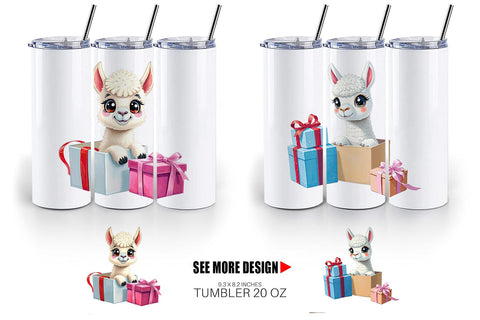 Tumbler Alpaca Gift Sublimation artnoy 