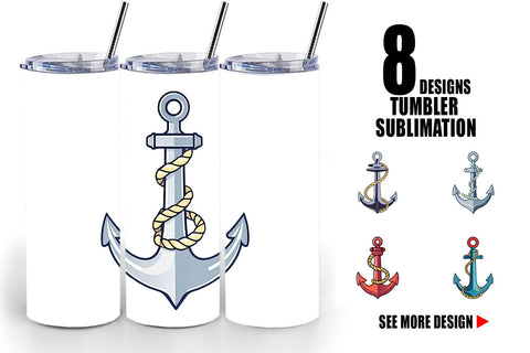 Tumbler Anchor Rope Sublimation artnoy 