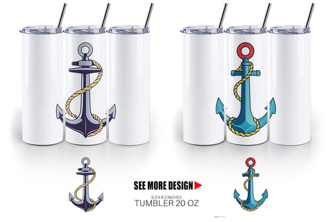 Tumbler Anchor Rope Sublimation artnoy 