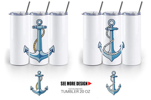 Tumbler Anchor Rope Sublimation artnoy 