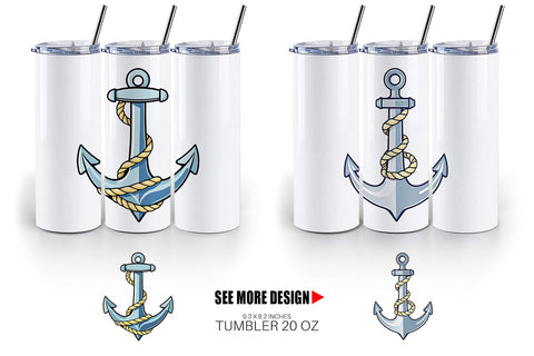 Tumbler Anchor Rope Sublimation artnoy 