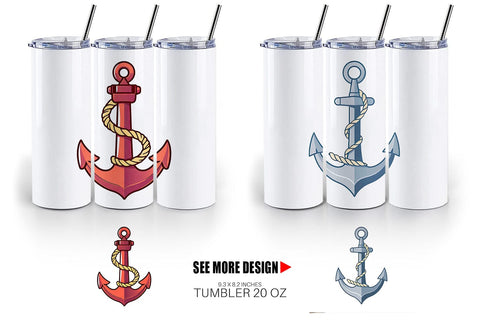 Tumbler Anchor Rope Sublimation artnoy 