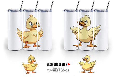 Tumbler Angry Duck Sublimation artnoy 