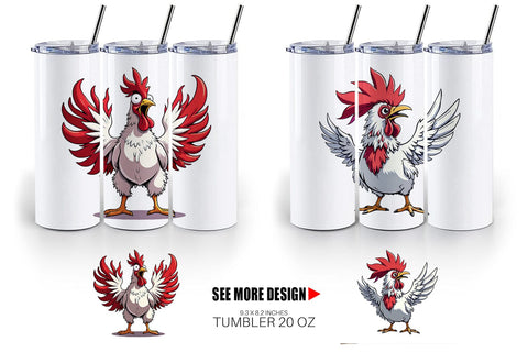 Tumbler Angry Rooster Sublimation artnoy 