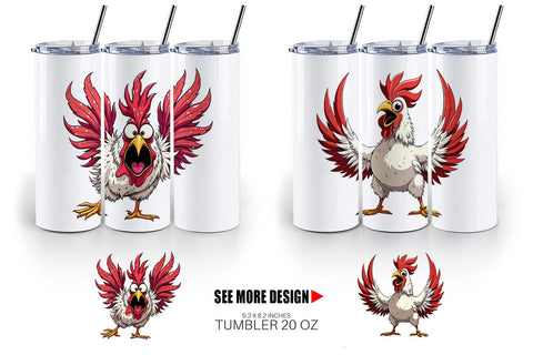Tumbler Angry Rooster Sublimation artnoy 
