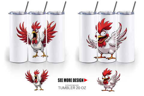 Tumbler Angry Rooster Sublimation artnoy 