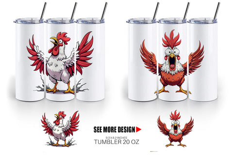 Tumbler Angry Rooster Sublimation artnoy 