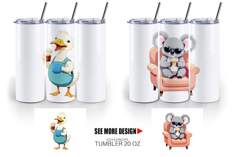 Tumbler Animal Finest Brew Sublimation artnoy 