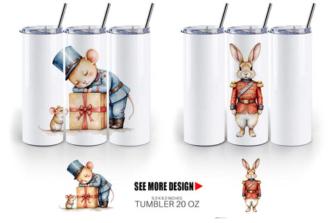 Tumbler Animal Toy Soldiers Sublimation artnoy 