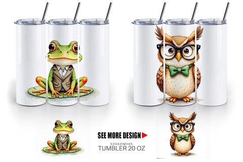 Tumbler Annoyed Retro Animals Sublimation artnoy 