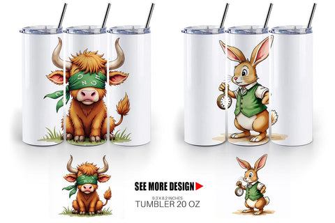 Tumbler Annoyed Retro Animals Sublimation artnoy 