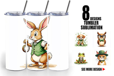 Tumbler Annoyed Retro Animals Sublimation artnoy 