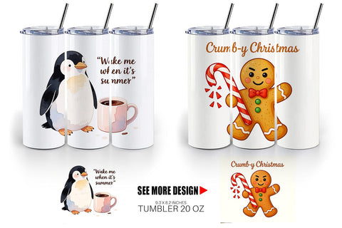 Tumbler Anti Christmas Grumpy Sublimation artnoy 