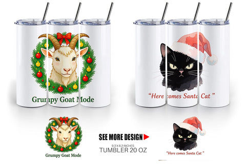 Tumbler Anti Christmas Grumpy Sublimation artnoy 