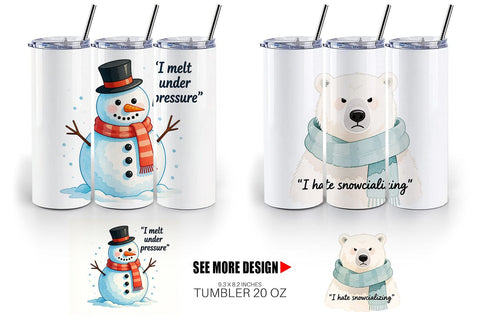 Tumbler Anti Christmas Grumpy Sublimation artnoy 