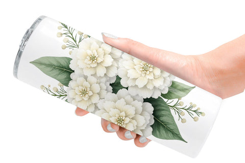 Tumbler Antique Botanical Wedding Bouquets Sublimation artnoy 