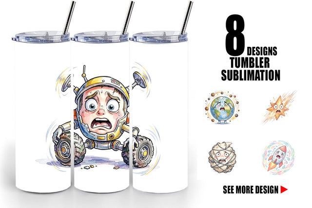 Tumbler Anxious Space Rocket and Planet Sublimation artnoy 
