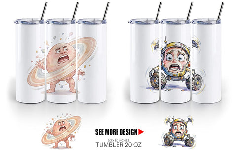 Tumbler Anxious Space Rocket and Planet Sublimation artnoy 