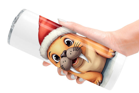 Tumbler Arctic Antics Holiday Vintage Polar Animals Sublimation artnoy 