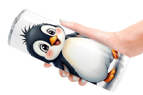 Tumbler Arctic Cuties Watercolor Sublimation artnoy 