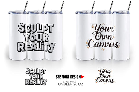 Tumbler Artistic Creative Destiny Quote Sublimation artnoy 