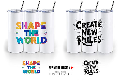 Tumbler Artistic Creative Destiny Quote Sublimation artnoy 