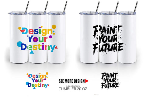 Tumbler Artistic Creative Destiny Quote Sublimation artnoy 