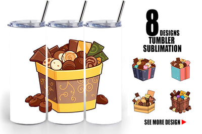 Tumbler Assorted Chocolate Box Sublimation artnoy 