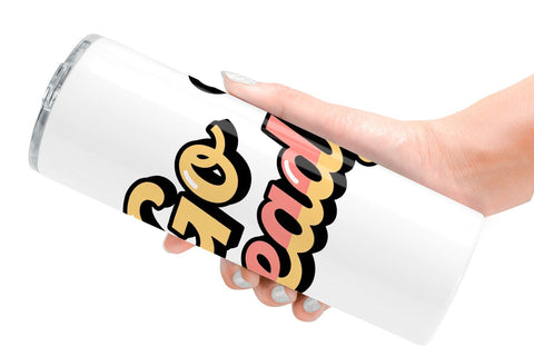 Tumbler Atomic Love 50s Valentine Quotes Sublimation artnoy 