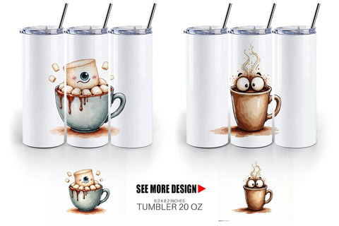 Tumbler Autumn Beverages Sublimation artnoy 