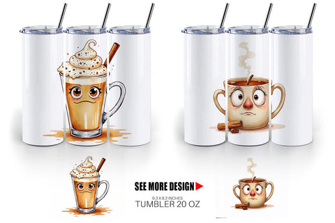 Tumbler Autumn Beverages Sublimation artnoy 