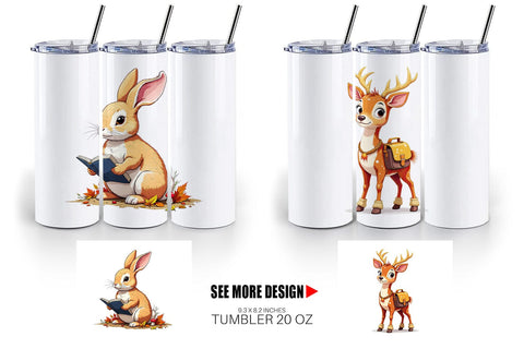 Tumbler Autumn Forest School Sublimation artnoy 