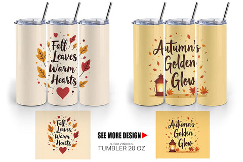 Tumbler Autumn Glow Quotes Sublimation artnoy 