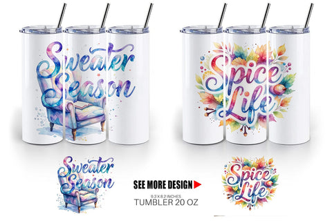 Tumbler Autumn Pumpkin Spice Quotes Sublimation artnoy 