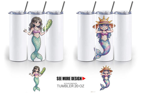 Tumbler Awkward Alien Mermaids Sublimation artnoy 