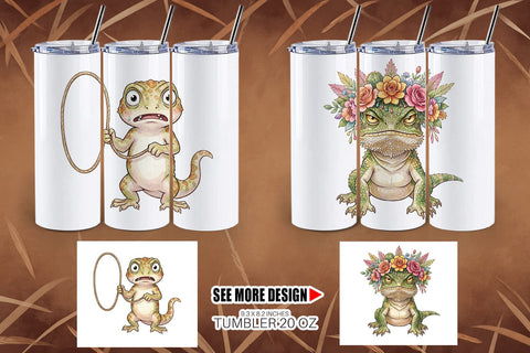 Tumbler Awkward Desert Animal Boho Watercolor Sublimation artnoy 