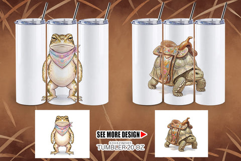Tumbler Awkward Desert Animal Boho Watercolor Sublimation artnoy 