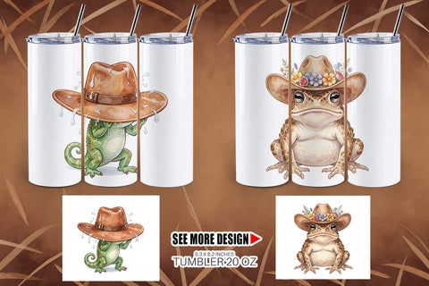Tumbler Awkward Desert Animal Boho Watercolor Sublimation artnoy 