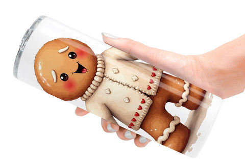 Tumbler Awkward Holiday Moments Gingerbread Sublimation artnoy 