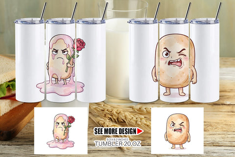 Tumbler Awkward Ice Cream Date Watercolor Sublimation artnoy 