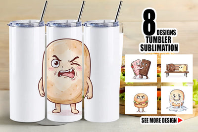 Tumbler Awkward Ice Cream Date Watercolor Sublimation artnoy 