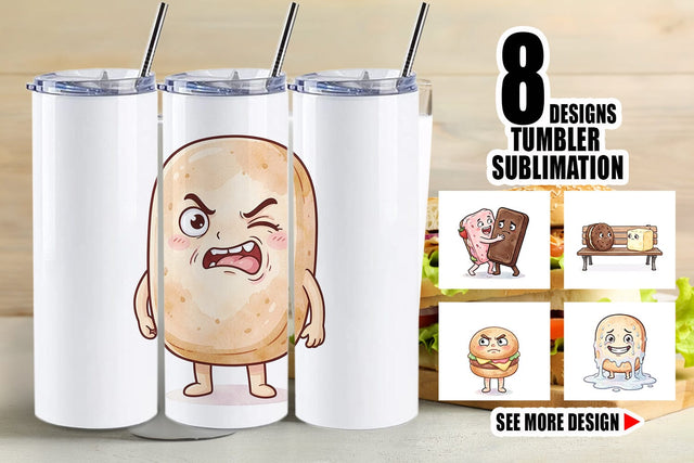 Tumbler Awkward Ice Cream Date Watercolor Sublimation artnoy 