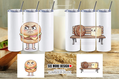 Tumbler Awkward Ice Cream Date Watercolor Sublimation artnoy 