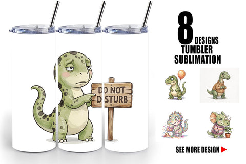 Tumbler Awkward Introvert Dinosaur Sublimation artnoy 