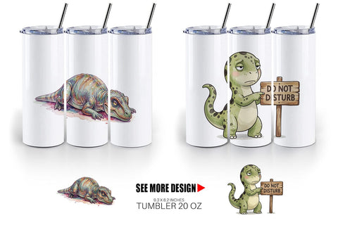 Tumbler Awkward Introvert Dinosaur Sublimation artnoy 