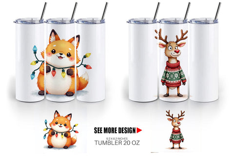 Tumbler Awkward Nordic Woodland Sublimation artnoy 