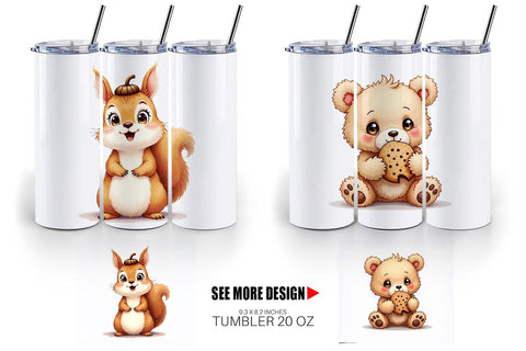 Tumbler Awkward Nordic Woodland Sublimation artnoy 