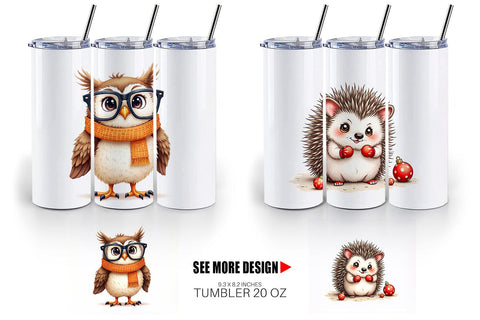 Tumbler Awkward Nordic Woodland Sublimation artnoy 