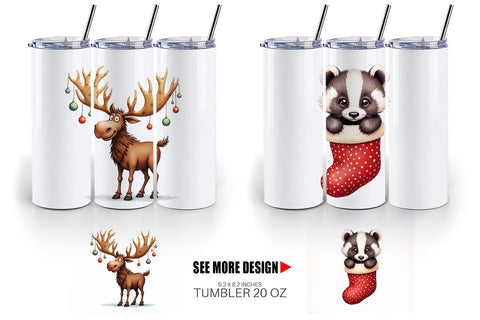 Tumbler Awkward Nordic Woodland Sublimation artnoy 