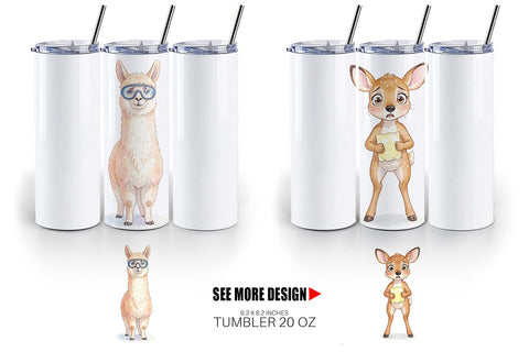 Tumbler Awkward Recess Misfits Watercolor Sublimation artnoy 